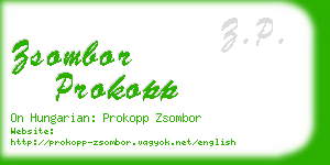 zsombor prokopp business card